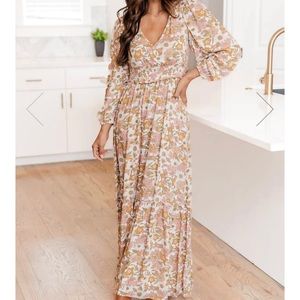 Floral Smocked Waist Maxi Dress